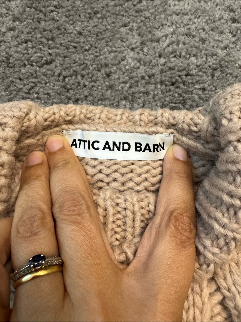 Attic and Barn Open-Knit Turtleneck Sweater Size L - Picture 3 of 8